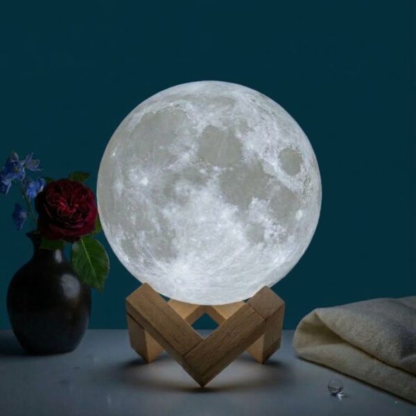 3D Printed Moon Lamp Night Light