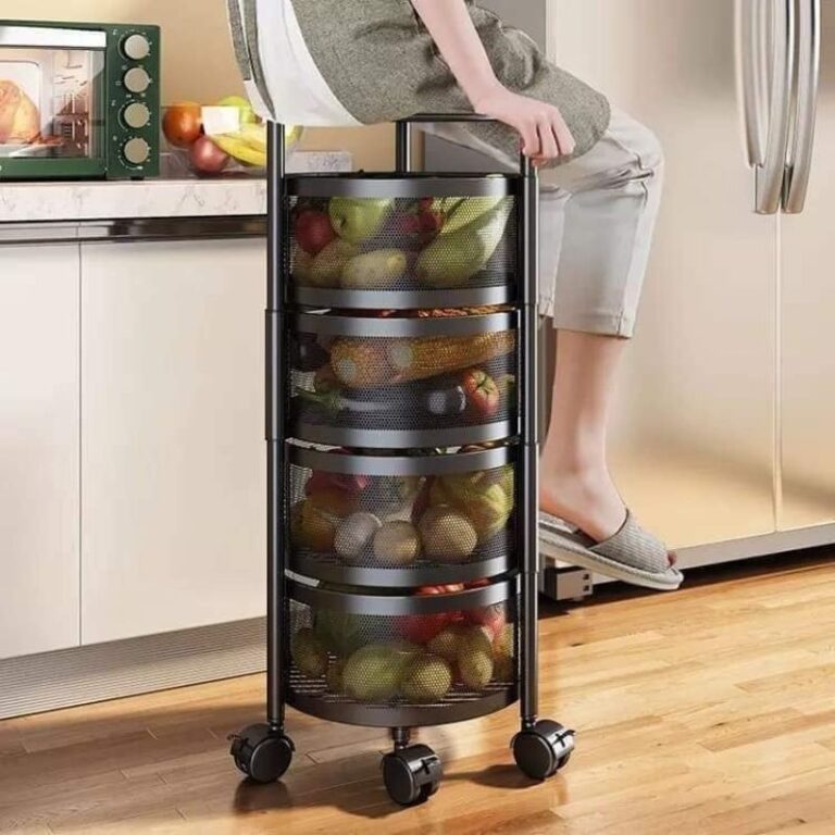 4 Layer Rotating Kitchen Storage Rack 3