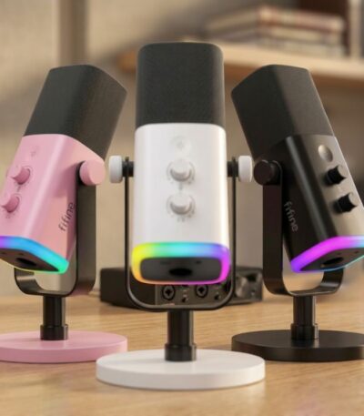 FIFINE AmpliGame AM8 RGB USBXLR Dynamic Microphone for Gaming, Streaming, and Podcasting