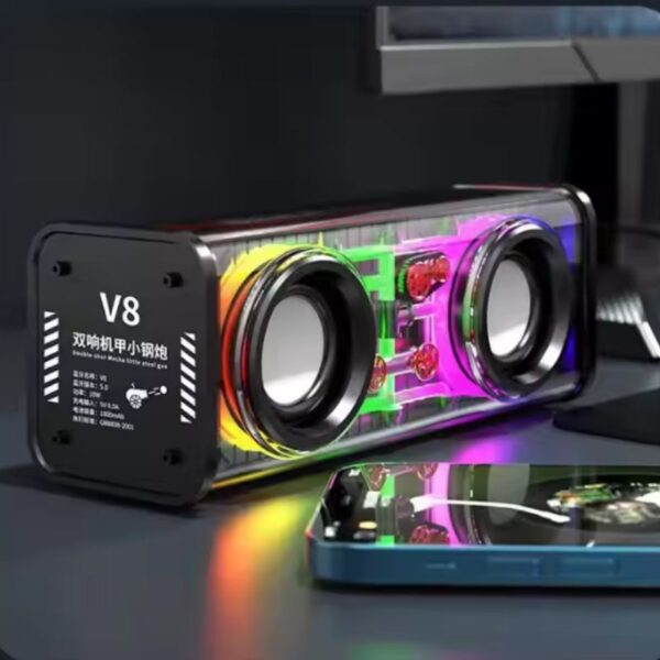 V8 RGB Transparent Bluetooth Speaker 5.3