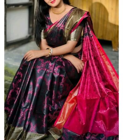 Royal Benarasi Katan Silk Saree with Blouse Piece