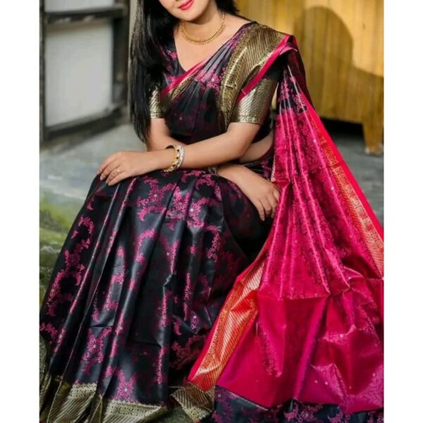Royal Benarasi Katan Silk Saree with Blouse Piece